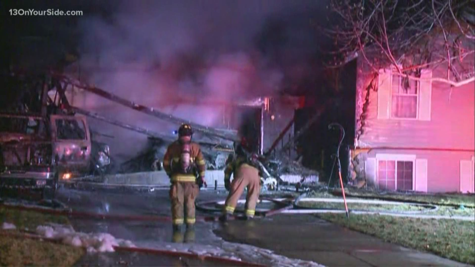 A home is left badly damaged after an early morning fire just days before Christmas.