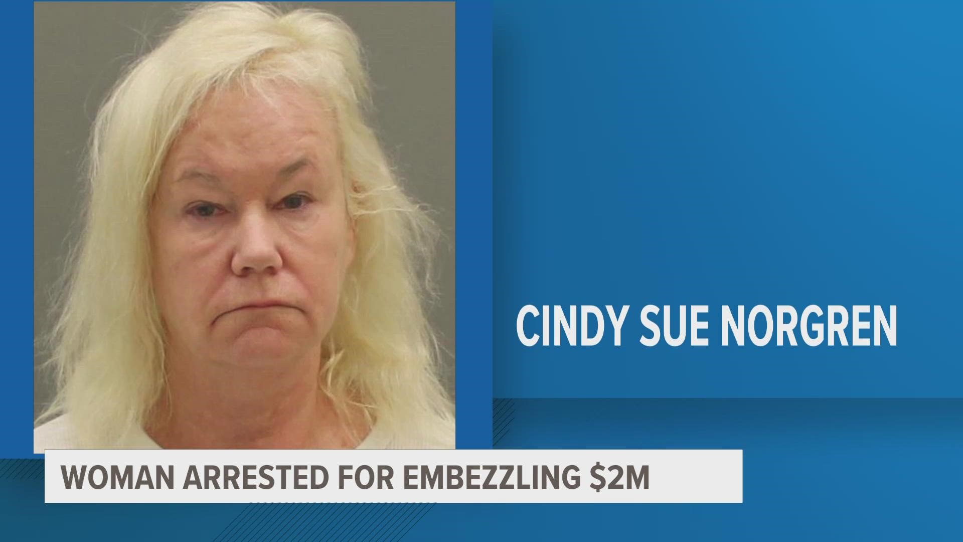 The 60-year-old from Spring Lake is accused of embezzling more than $2,000,000 from the organization.