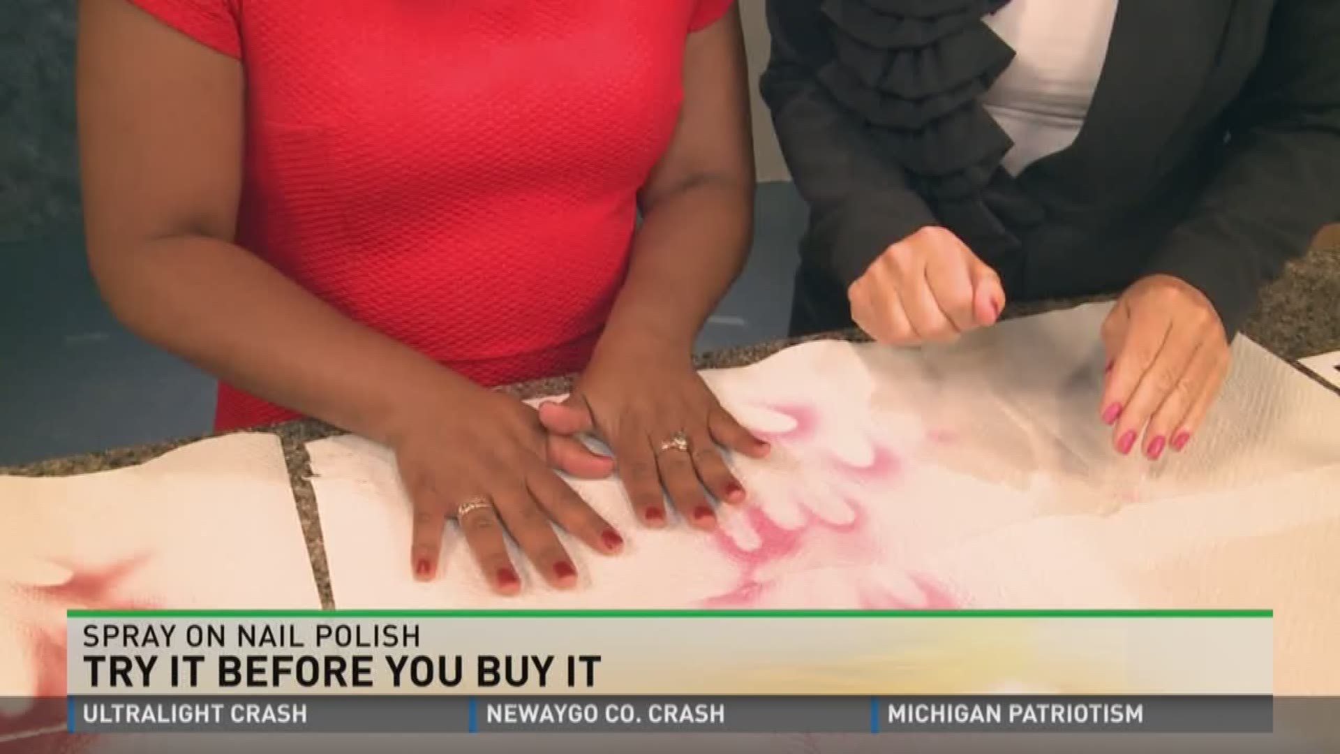 Lauren Stanton and Jennifer Pascua tried out spray on nail polish and they're letting you know whether it work.