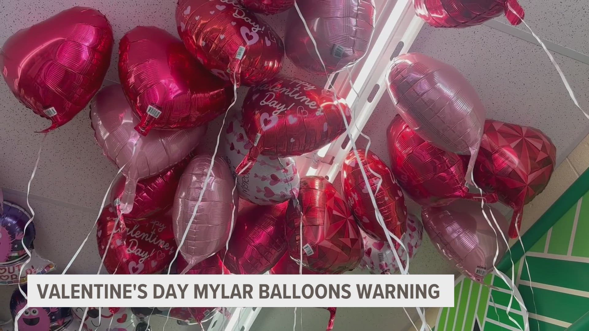 The metallic balloons can cause power outages if they touch power lines.