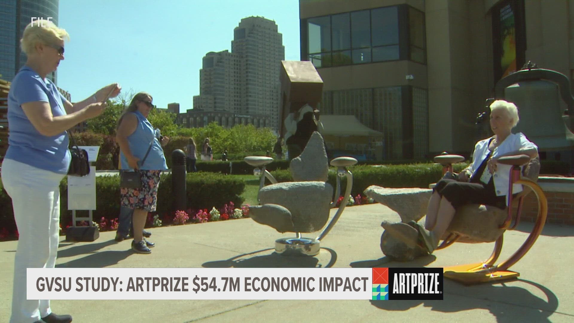 A study by Grand Valley State University estimates that ArtPrize 2023 injected over $54 million into the total economy.