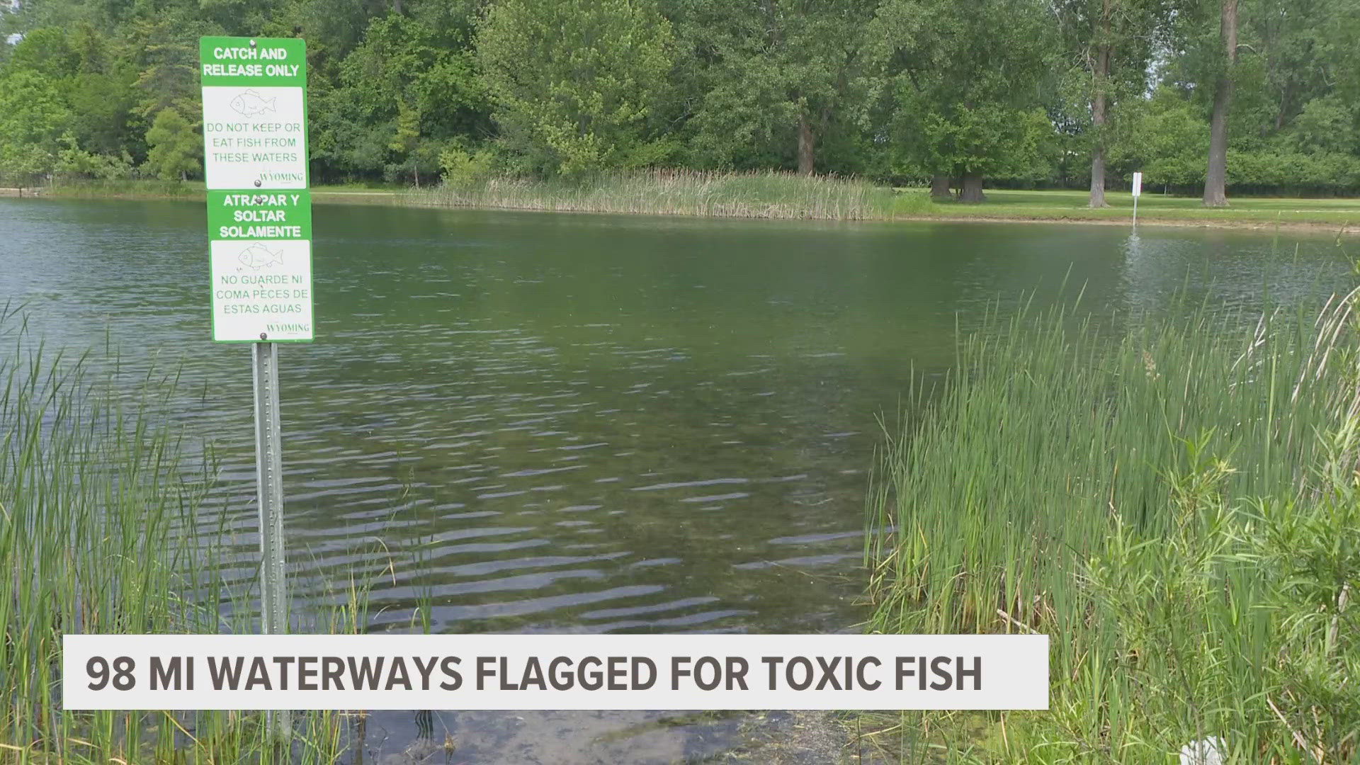 Michigan's DNR expands "Eat Safe Fish" guide, now listing 98 waterways with at least one species of fish considered unsafe due to PFOS contamination.