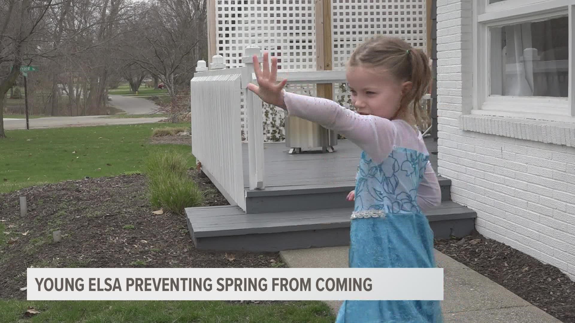 Remy Willink and her dad's rendition of a song from "Frozen", calling out snow in April, went viral on TikTok with more than 5 million views.