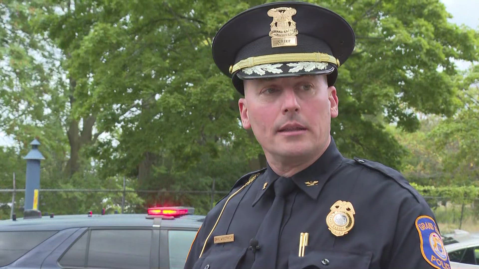 Grand Rapids Police Chief Eric Winstrom says a man was shot while he was in his car in the area of 10th Street and Turner Avenue. He believes it was a targeted act.