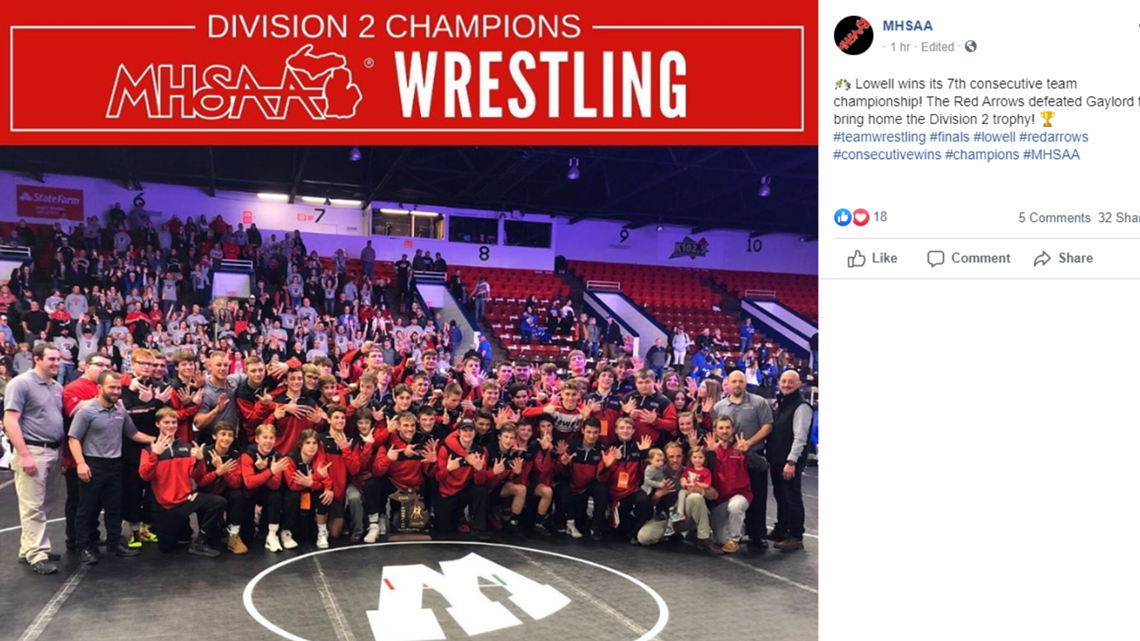 Lowell Wrestling wins 7th straight state title