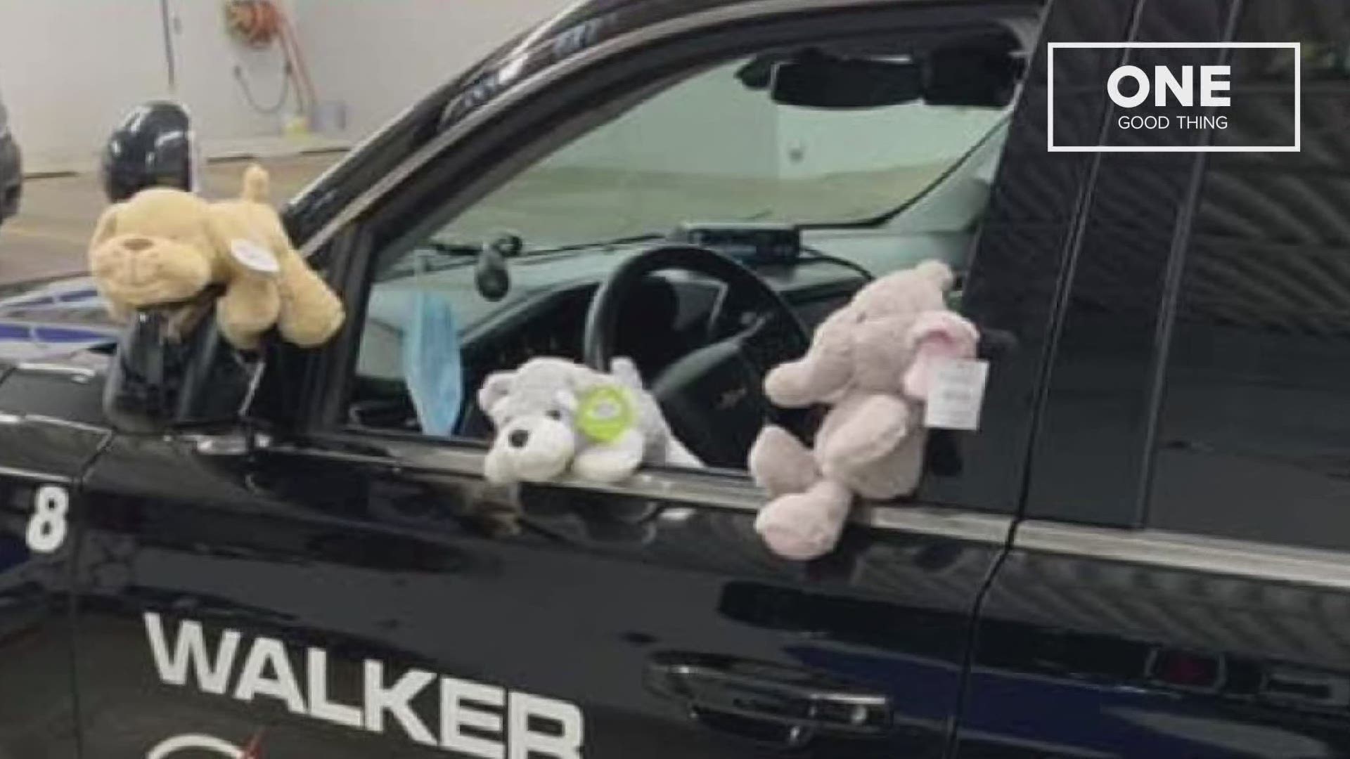Grand Rapids Police recently were given a carload of stuffed animals that can be used whenever a child is involved in a traumatic situation.