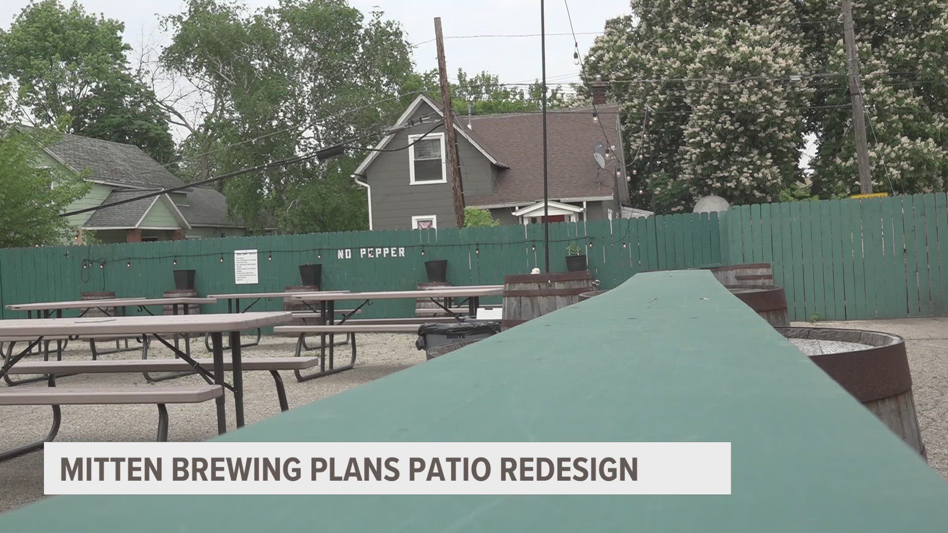 A co-owner of the baseball-themed Grand Rapids brewery described the look of the current patio as being "a relic of COVID," and he's excited for a new aesthetic.