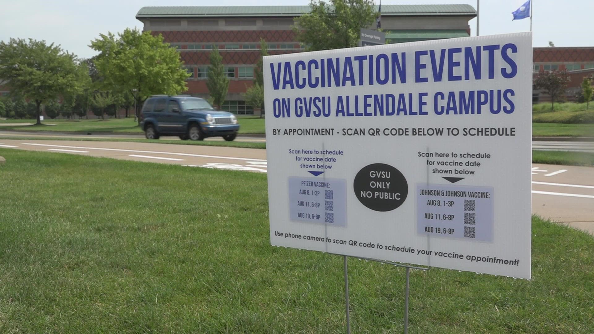 Students and employees at GVSU have until the end of the day (Sept. 30) to get vaccinated against COVID-19 unless they have an approved exemption.