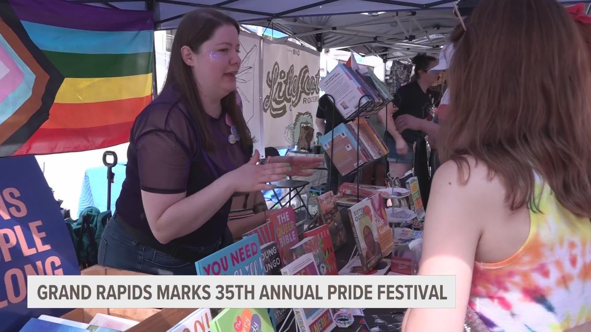 Crowds came out to celebrate pride in downtown Grand Rapids.