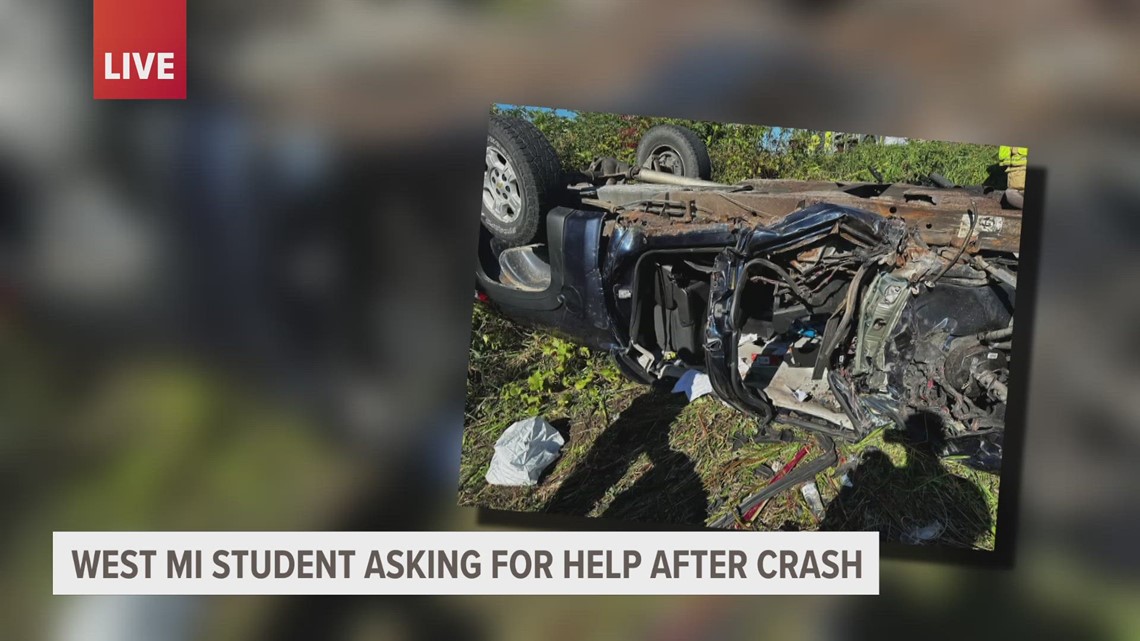 West Michigan high school student asking for help after crash
