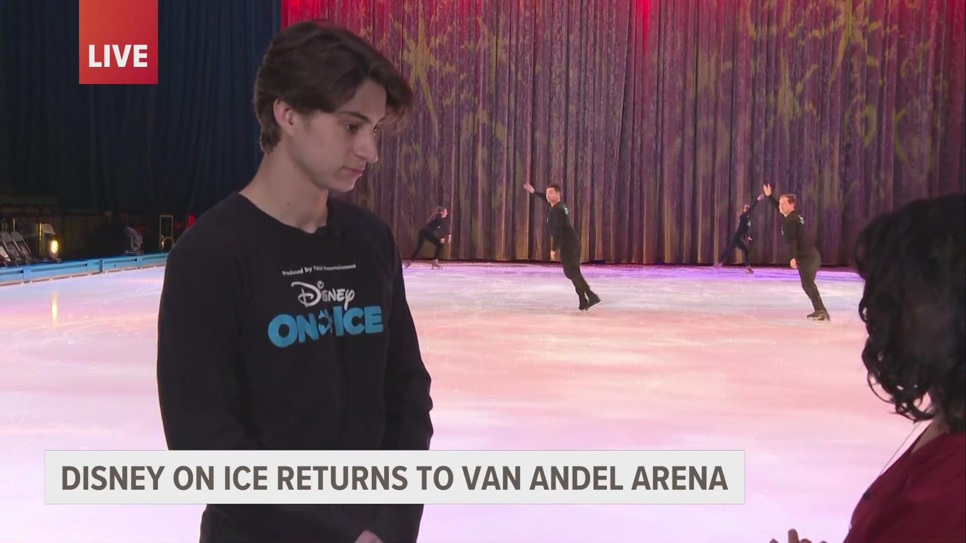 The skaters have been rehearsing for their performances of Disney On Ice this weekend.