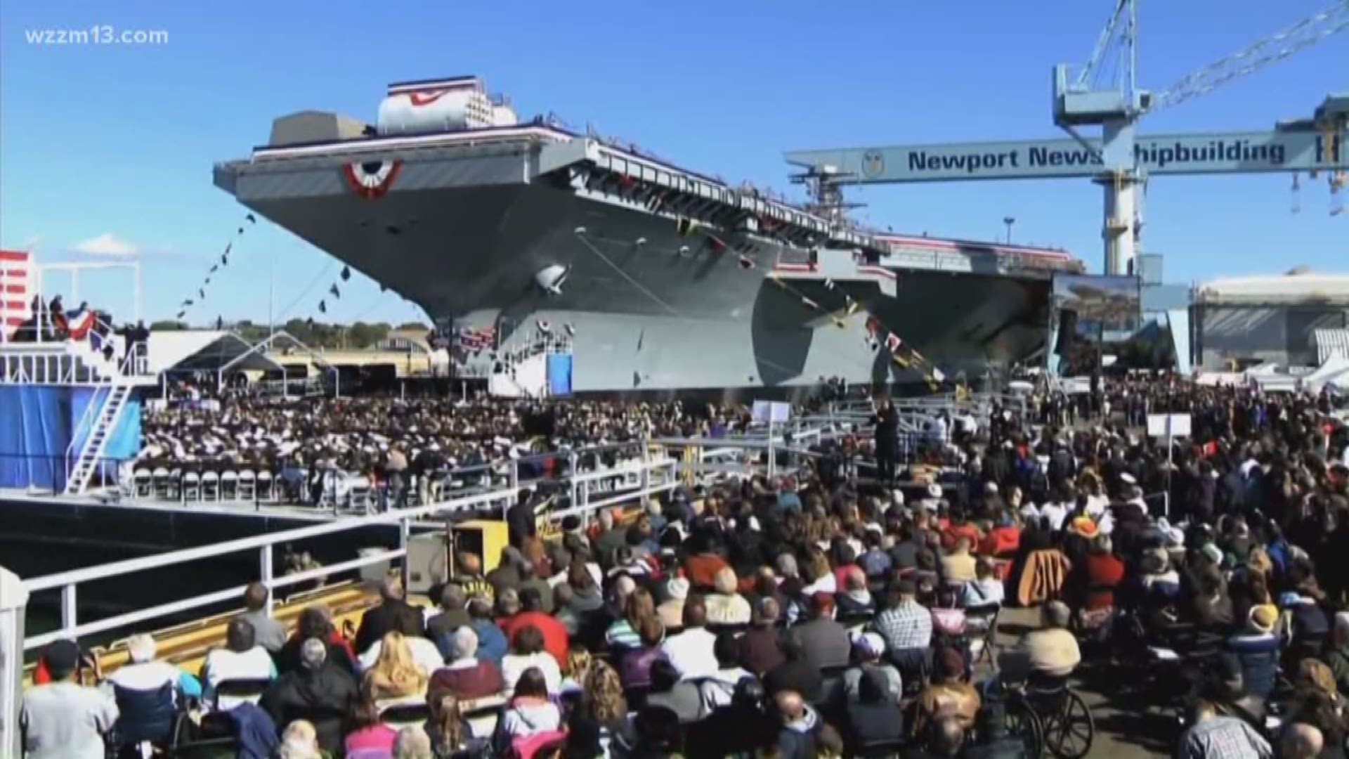 Some background on the USS Gerald R Ford aircraft super-carrier
