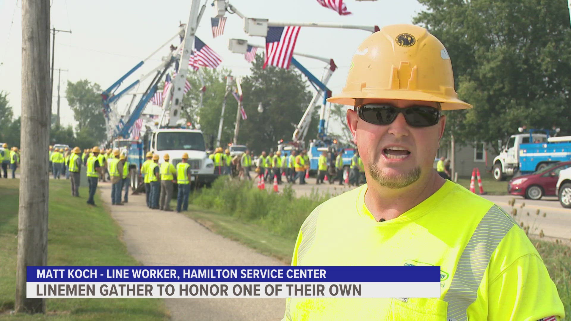 "We want them to know that this is a celebration of Jeff Streur's life as a lineman, as a father, as a brother, as a son," coworker and friend Matt Koch said.