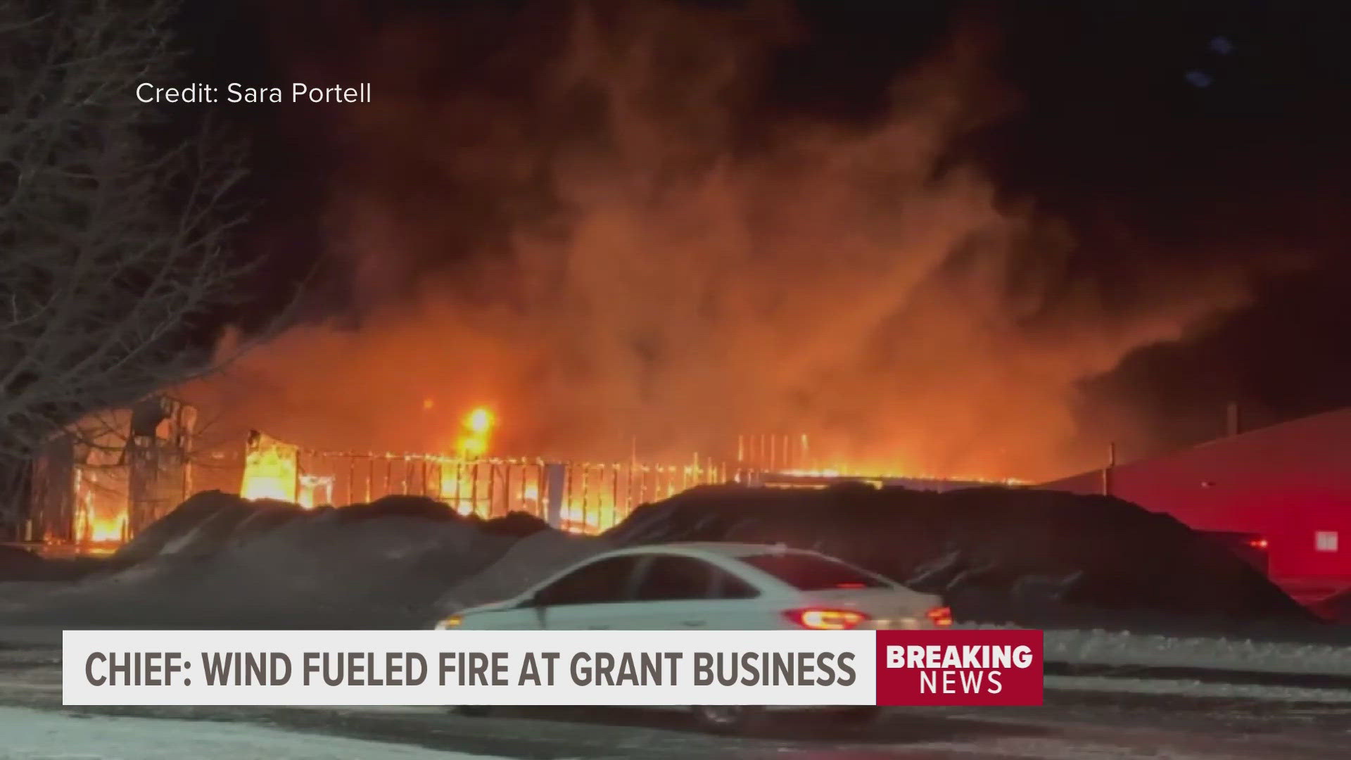 The fire broke out at Dan's Excavating Services Inc., which is a business on E 120th Street just steps away from Grant High School.