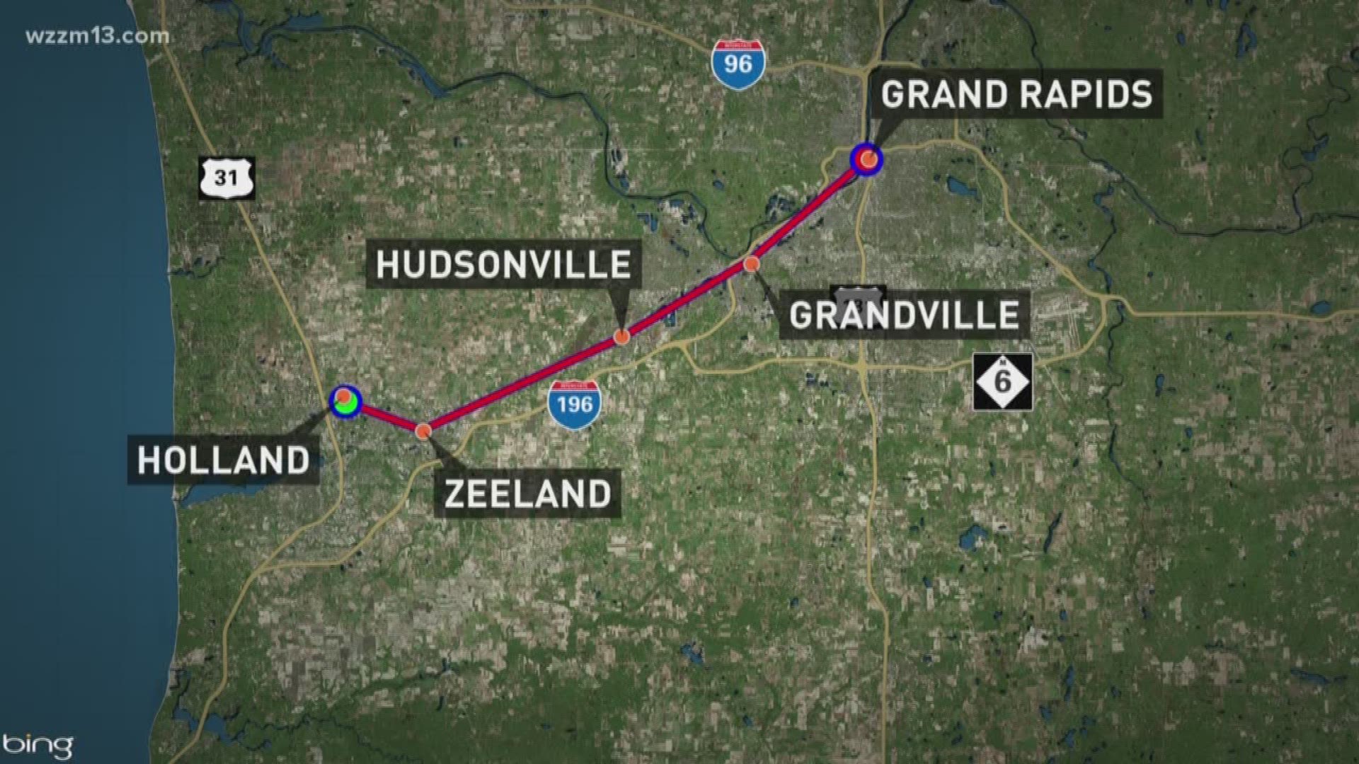 Grand Rapids to Holland train