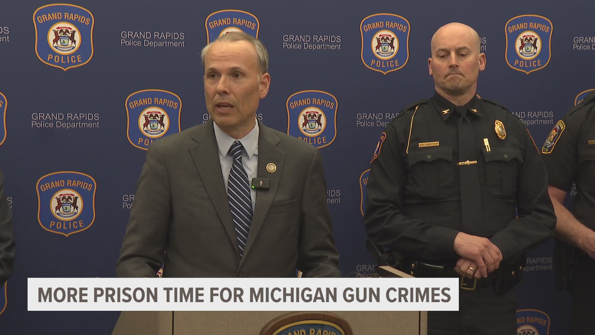 Federal, state and local leaders are detailing tougher penalties for people caught with a gun used in a previous crime.