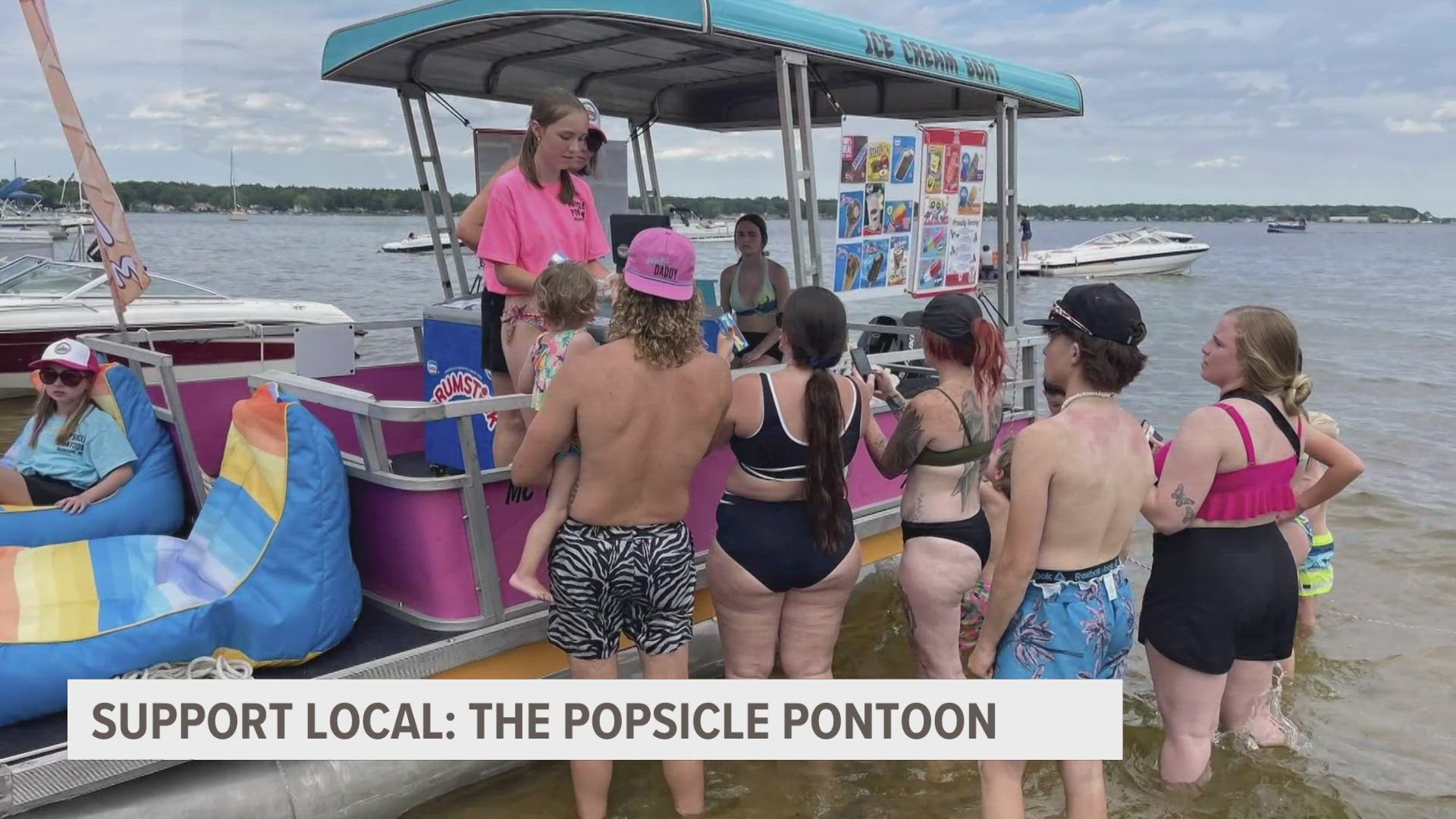 The Popsicle Pontoon is an ice cream boat owned and operated by the Coffey family