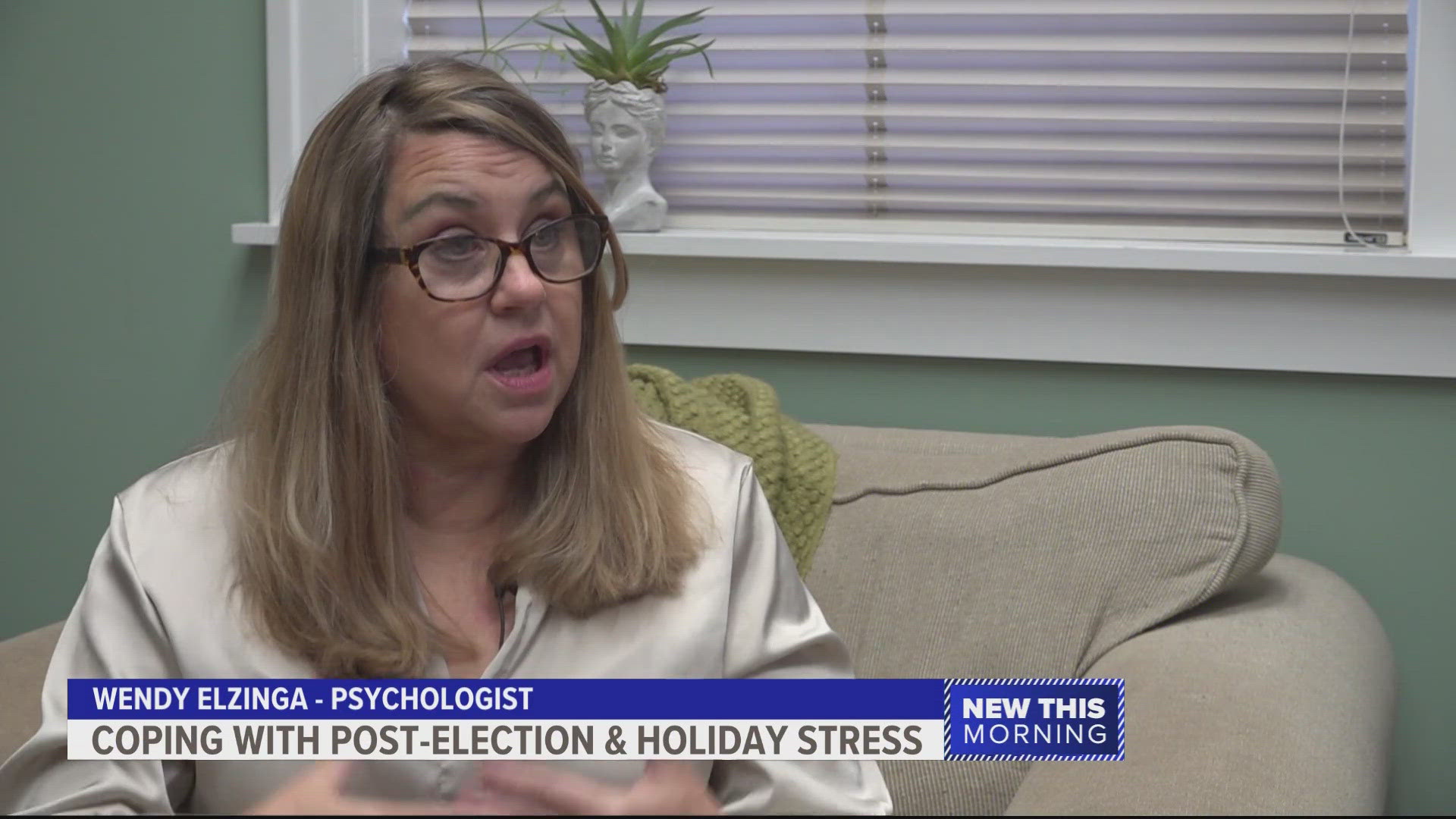 Psychologist Wendy Elzinga shared a few tips for handling stress following the election.