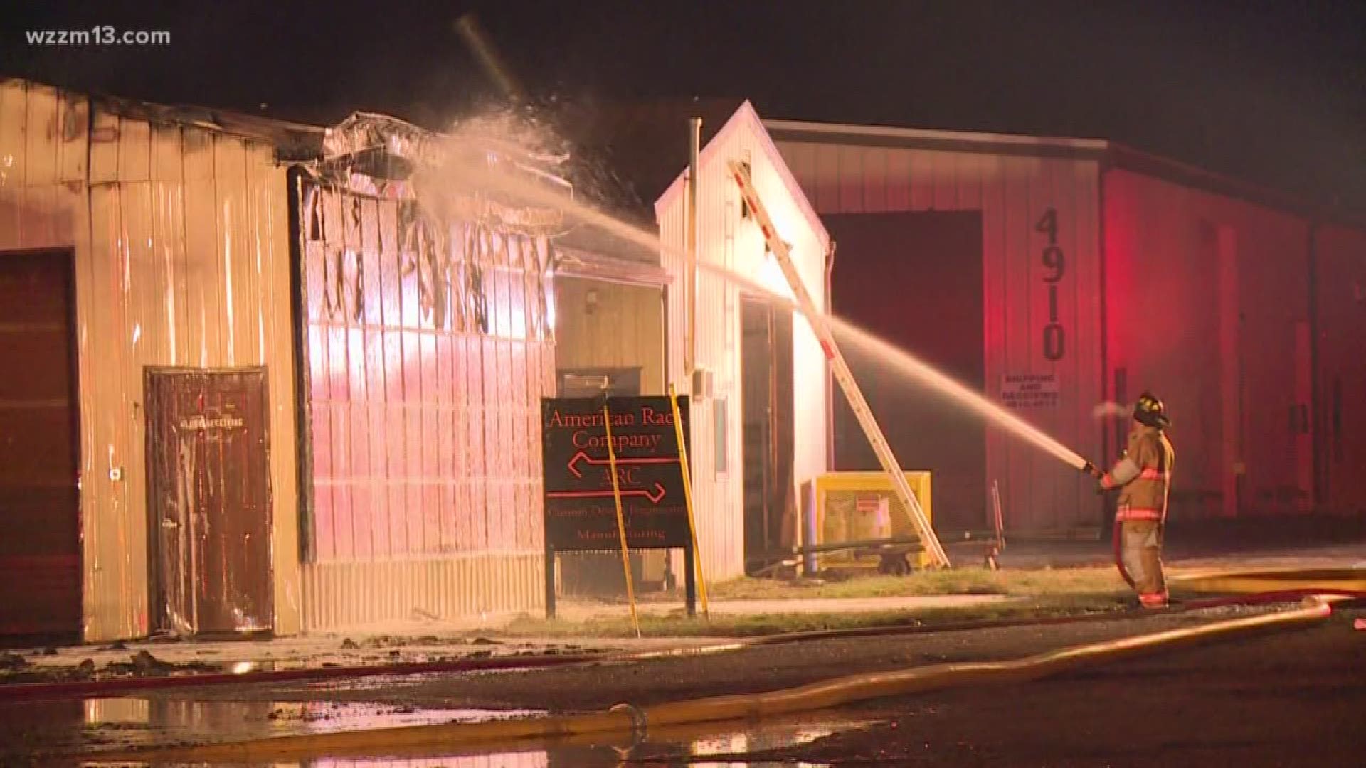 Fire rekindles at Cascade Township business overnight