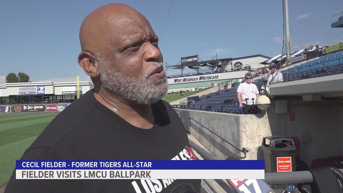 Former Tigers all-star Cecil Fielder visits LMCU Ballpark