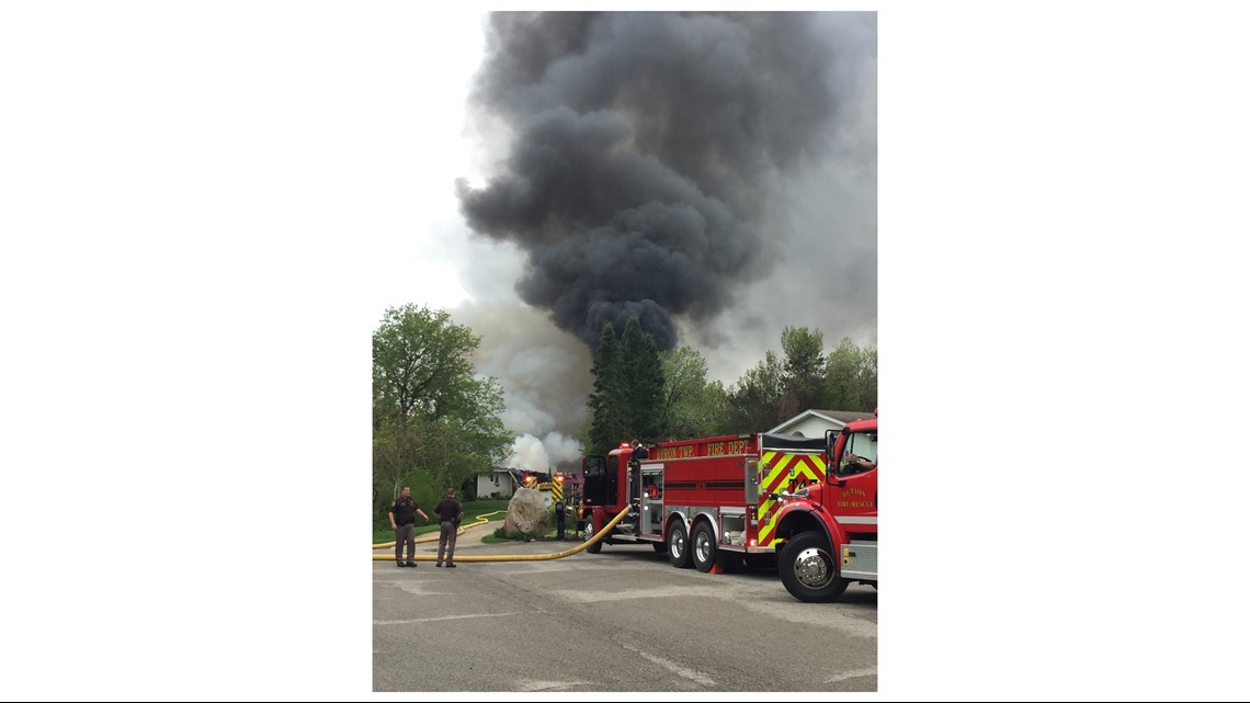 5 different agencies responding to house fire in Byron Center | wzzm13.com