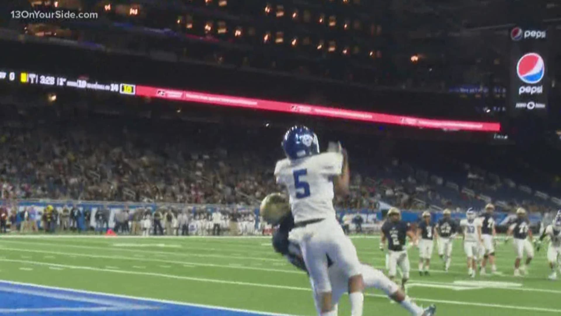 Grand Rapids Catholic Central walked off Ford Field with their 5th state title after being Detroit Country Day, 44-0.