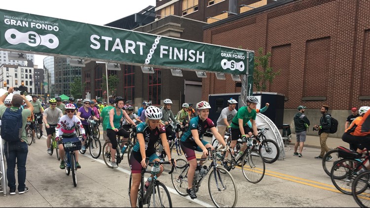 6th annual Gran Fondo downtown Grand Rapids Some of the first