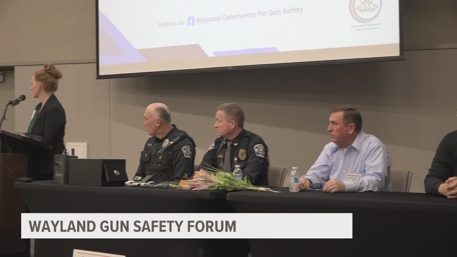 Community members gathered Thursday night to discuss gun safety.