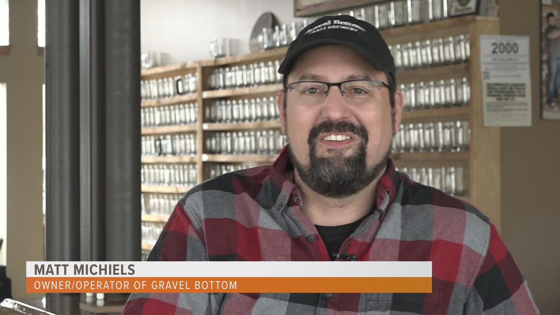 Matt Michiels opened Gravel Bottom Craft Brewery 10 years ago, and it's been a staple in Ada ever since.