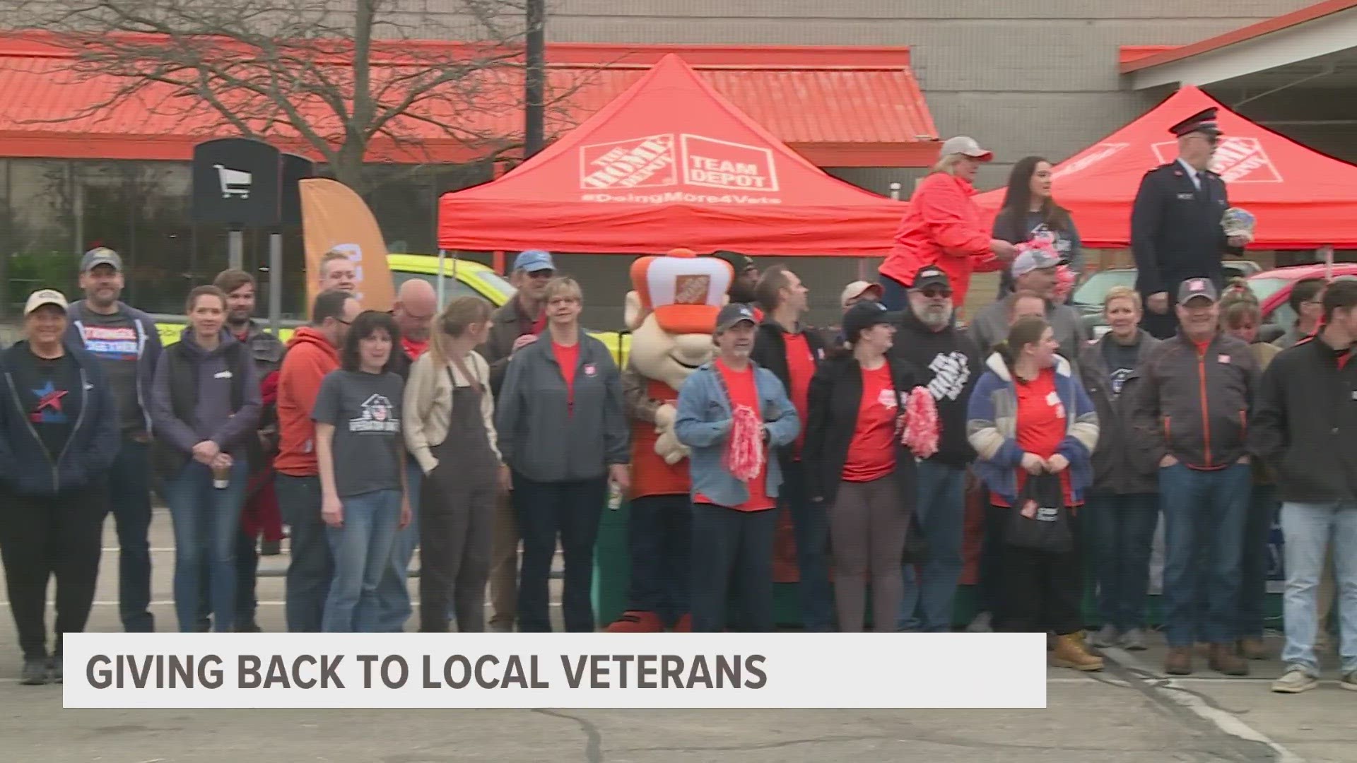 Workers with two national organizations will help 18 local veterans with their home improvement or beautification projects.