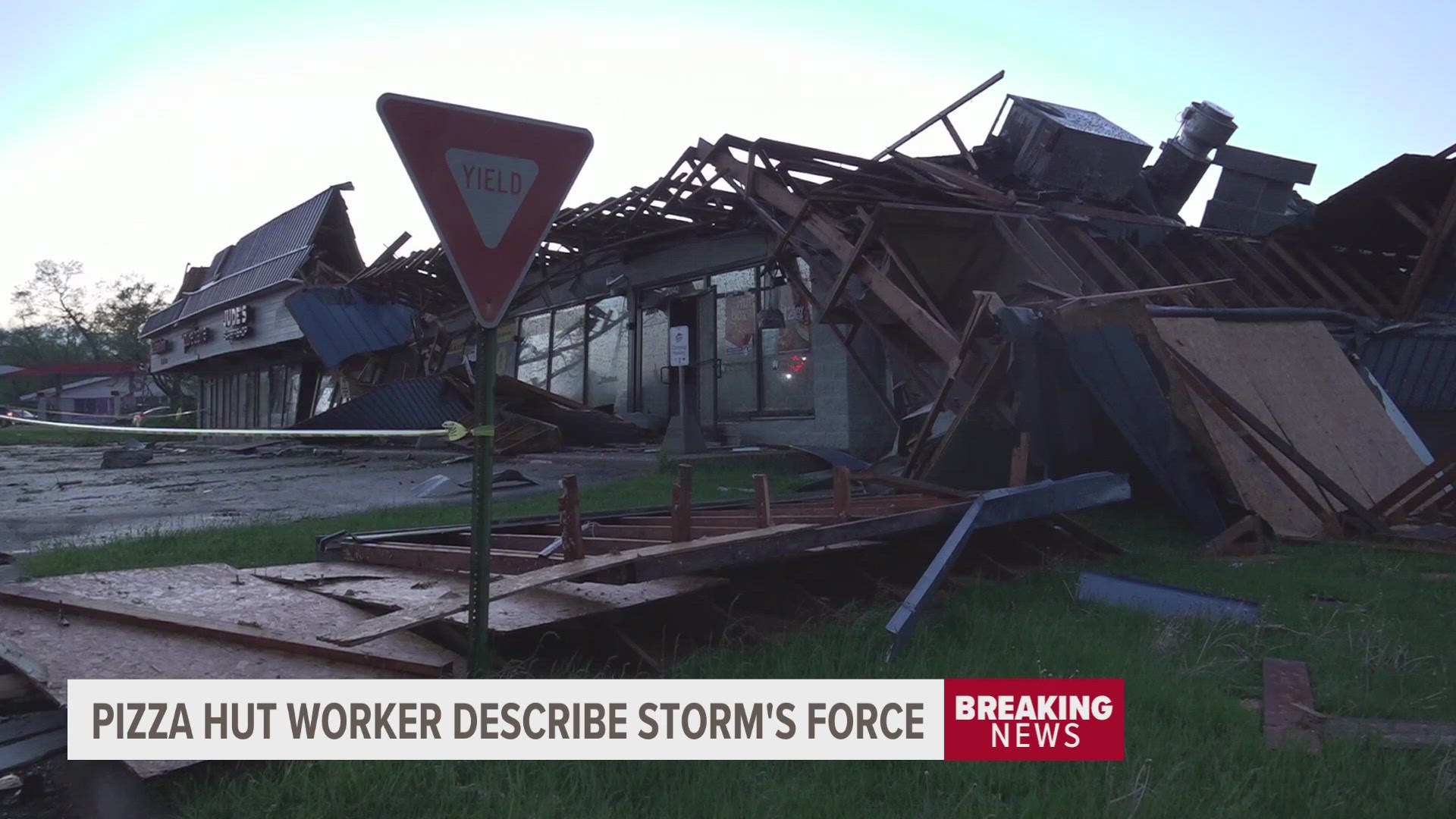 ​Employee Nate Davis said that he was rushing to get his coworkers into the walk-in freezer to shelter as the building began to be ripped apart.