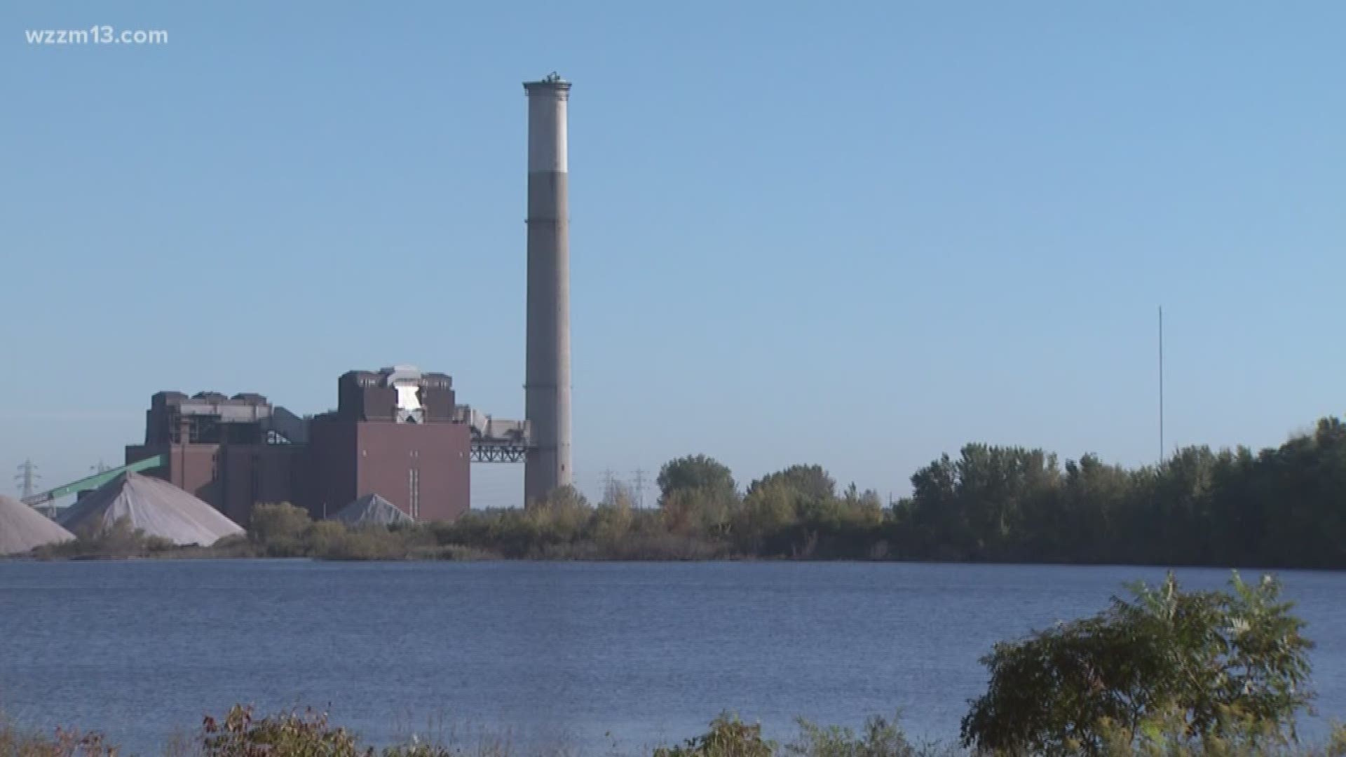 B.C. Cobb smoke stack is being slowly dismantled