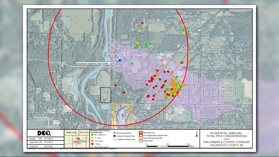 DEQ releases map of PFAS testing in Parchment | wzzm13.com