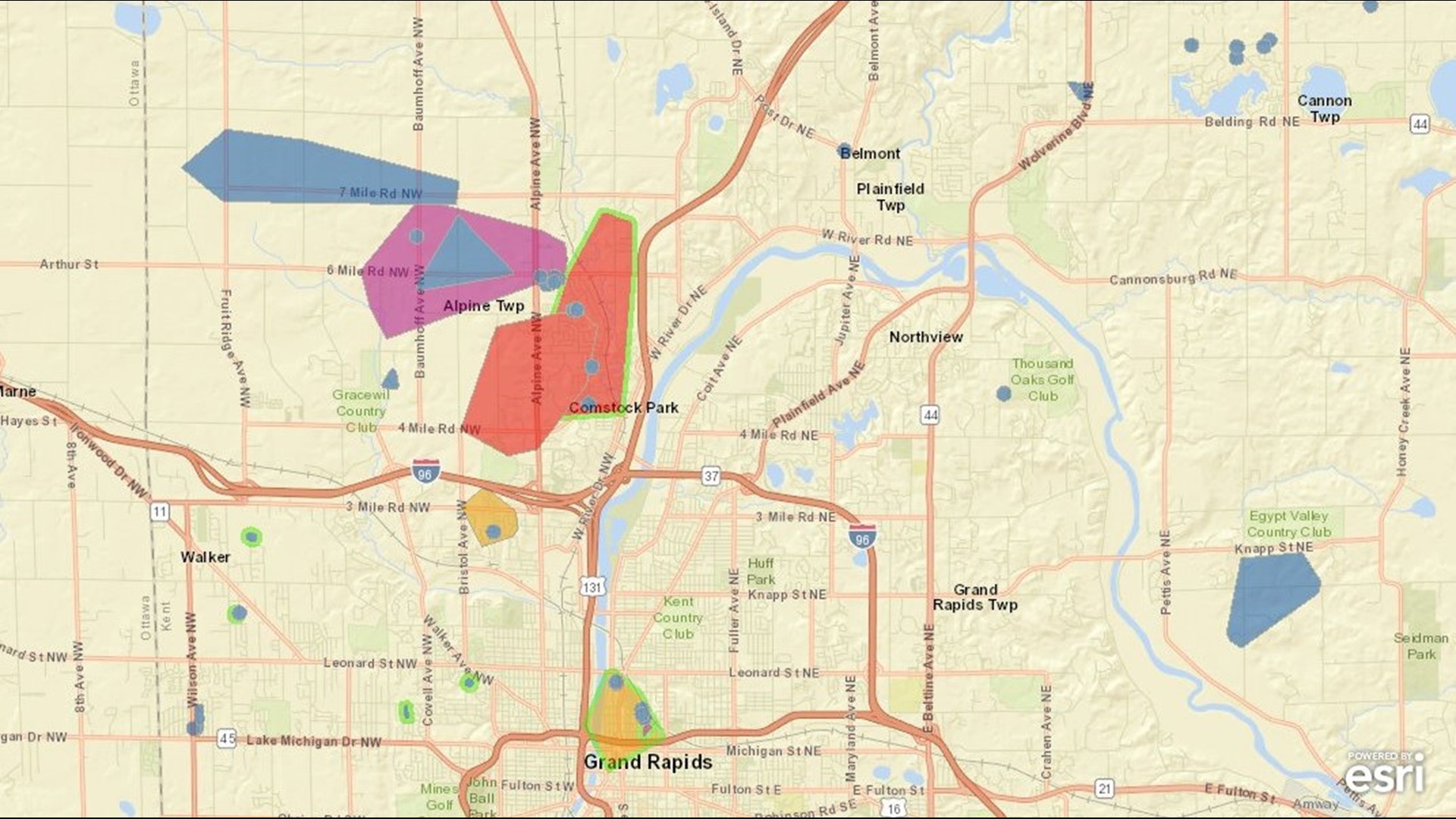 Scattered power outages after storms sweep through West Michigan ...