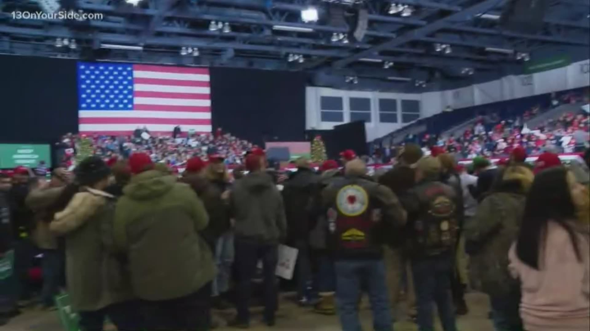 About 6,000 people are expected to be in Battle Creek to hear President Donald Trump speak.