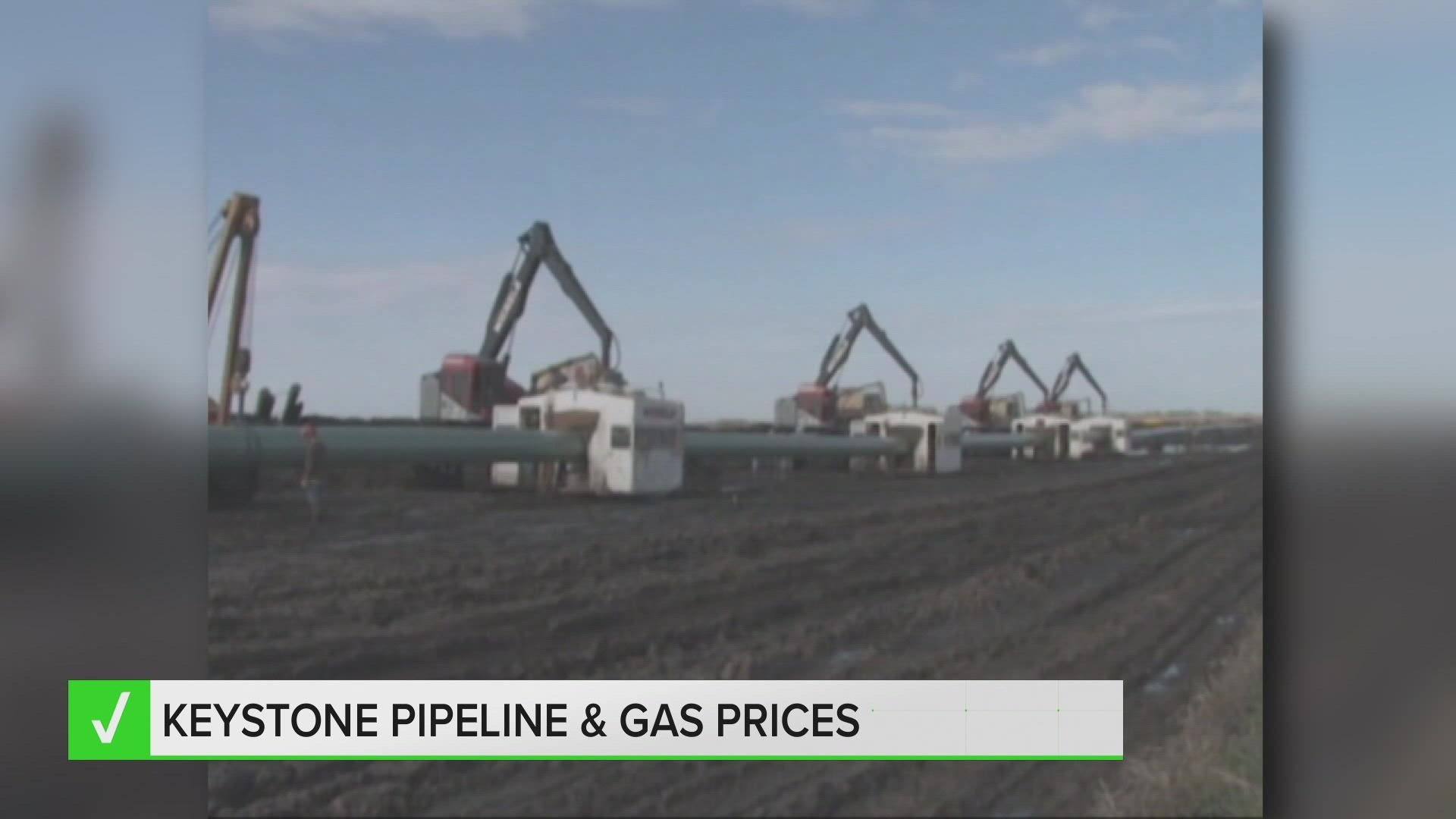 A viewer asked 13 On Your Side if opening the Keystone Pipeline would lower gas prices for Americans and verified the answer with experts.