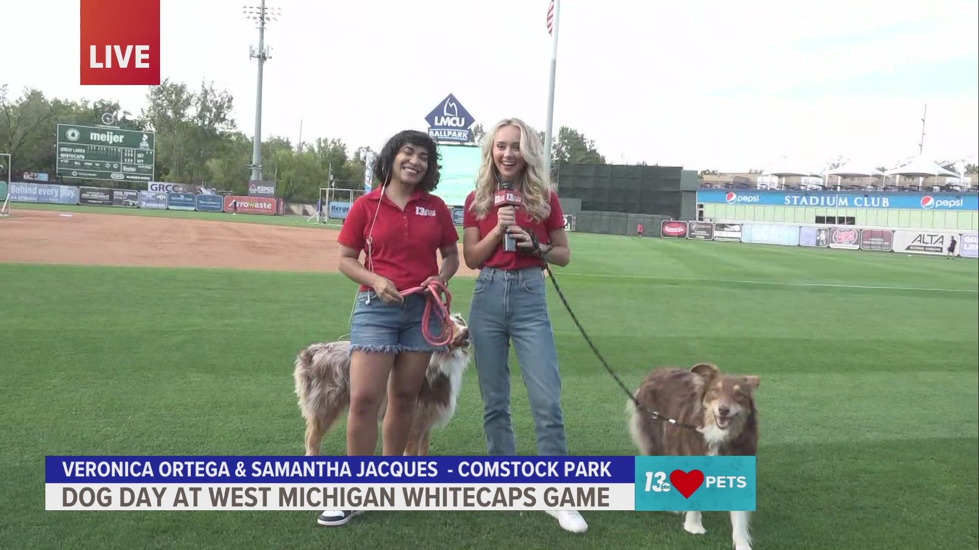 13 ON YOUR SIDE's Samantha Jacques and Veronica Ortega are live at LMCU Ballpark for Dog Day with the West Michigan Whitecaps.