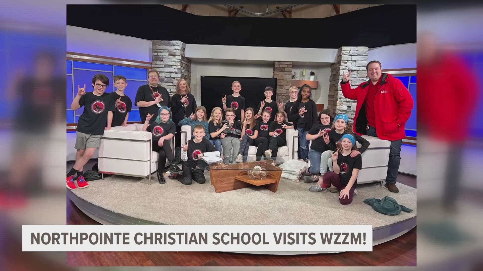 Students from NorthPointe Christian School visit 13 On Your Side! Tour hosted by Meteorologist Michael Behrens.