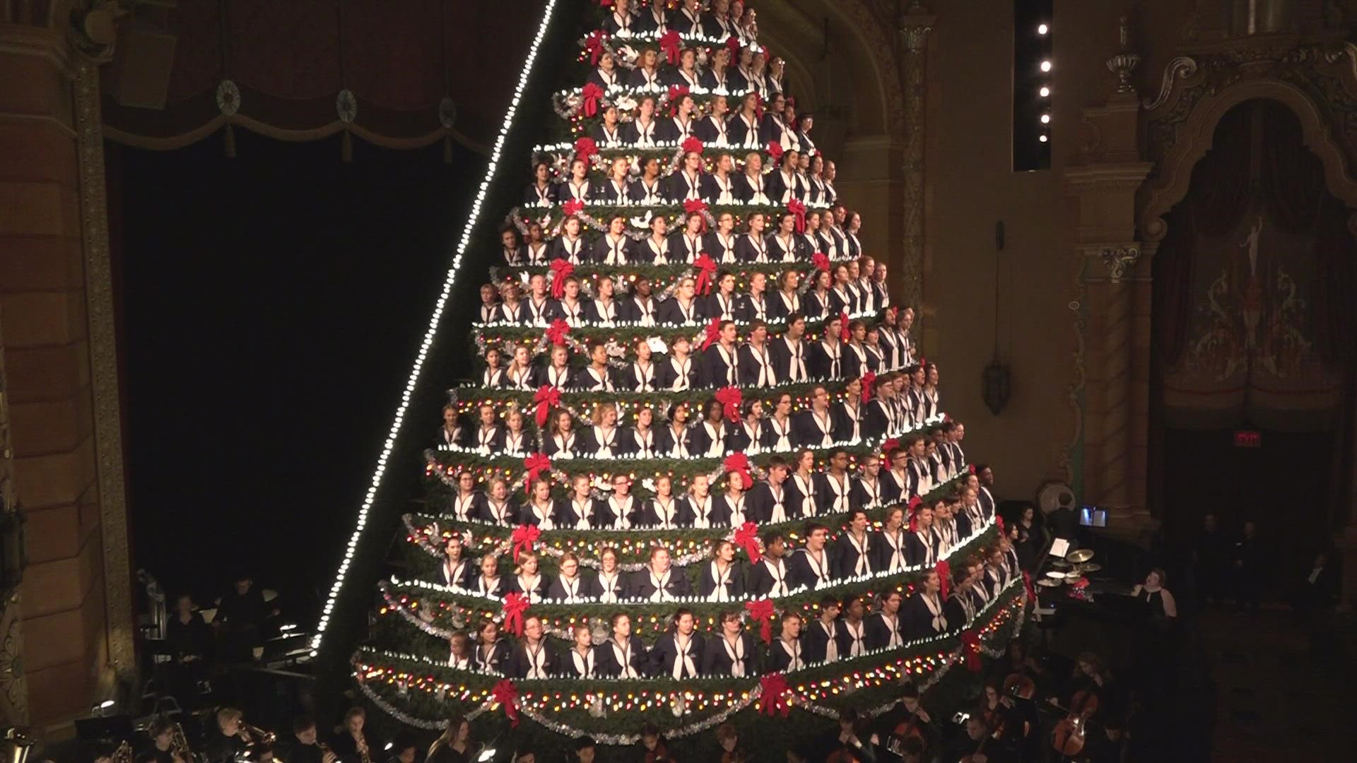 The pandemic forced the Mona Shores Singing Christmas Tree to cancel its 2020 event for the first time since 1985. It's returning in 2021 with 5 performances.