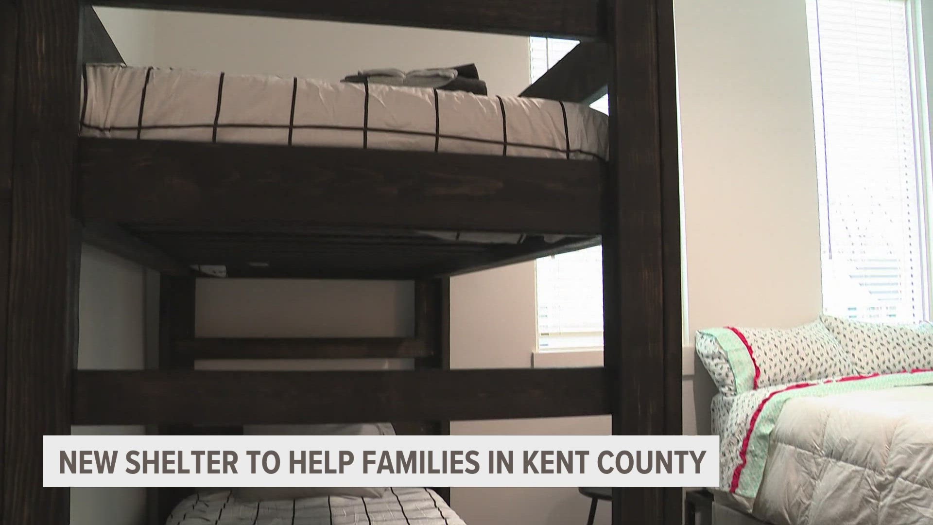 The shelter includes 12 rooms for families to stay in.