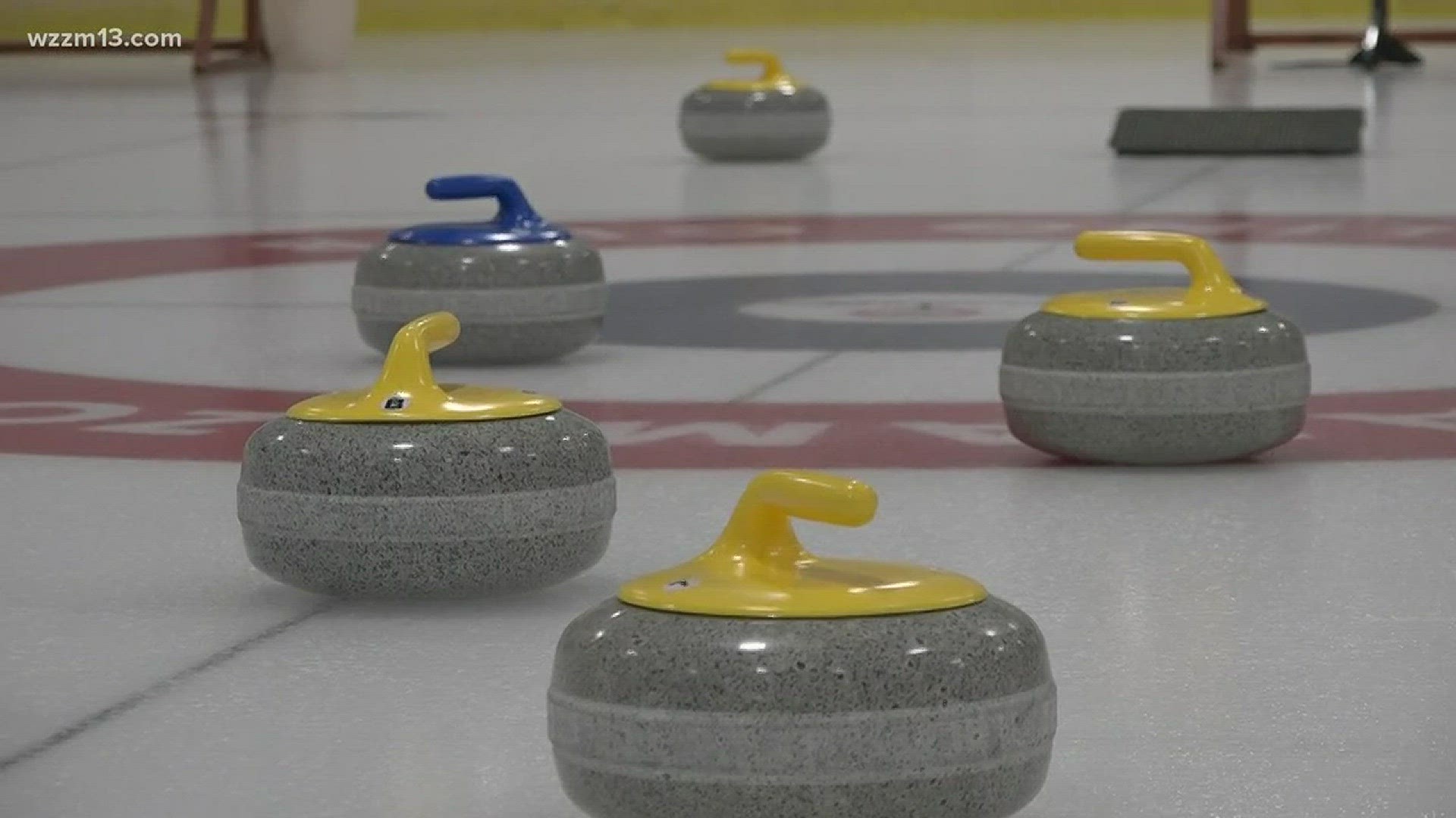 Learning curling at Wings Event Center in Kalamazoo, part 1