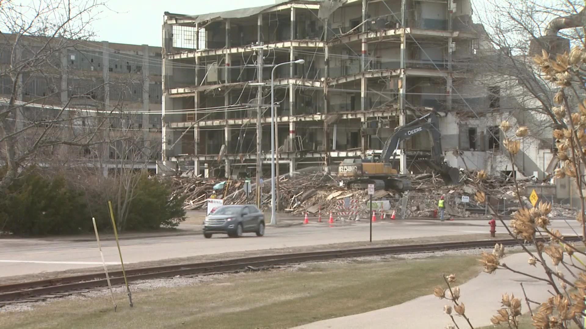 A recent inspection by the City of Muskegon concluded undeveloped section of the once massive Shaw-Walker building is a public safety hazard.