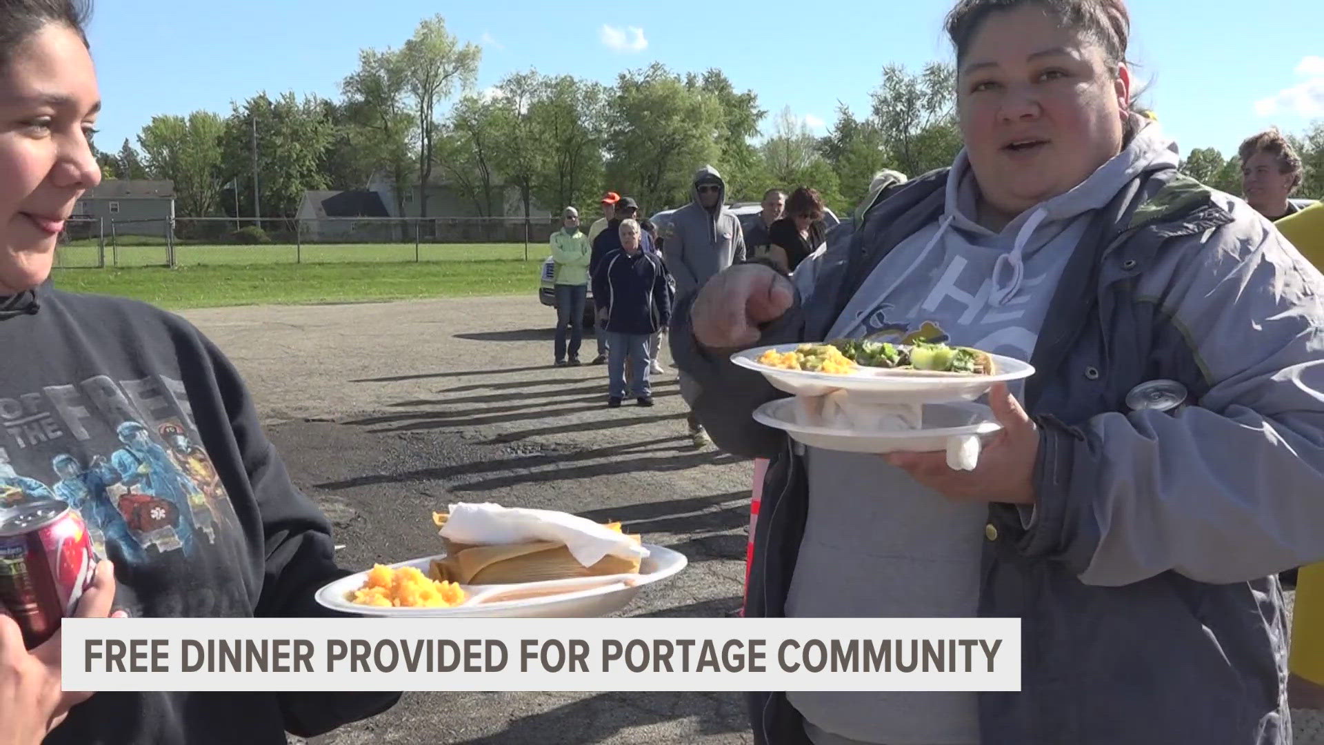 Residents are thankful for the free meals as the community begins to move forward.