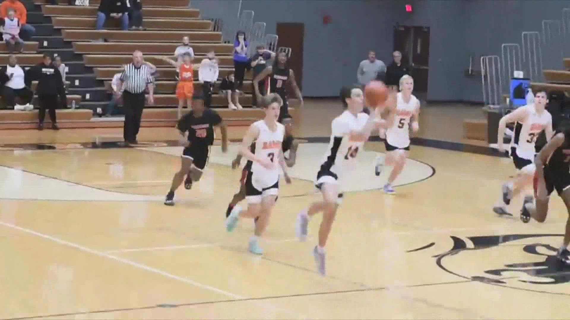 Rockford was tied with Union High 51-51 until Andrew Landis took his shot from half court to win the game at the buzzer.