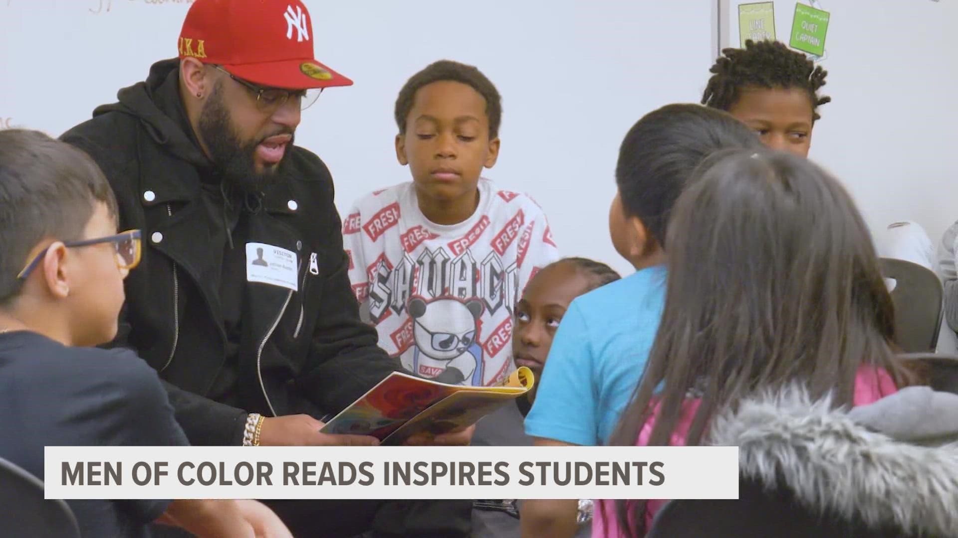 The Men of Color reads literacy campaign continues to inspire students as they visit multiple schools in the Kent County and Muskegon area.