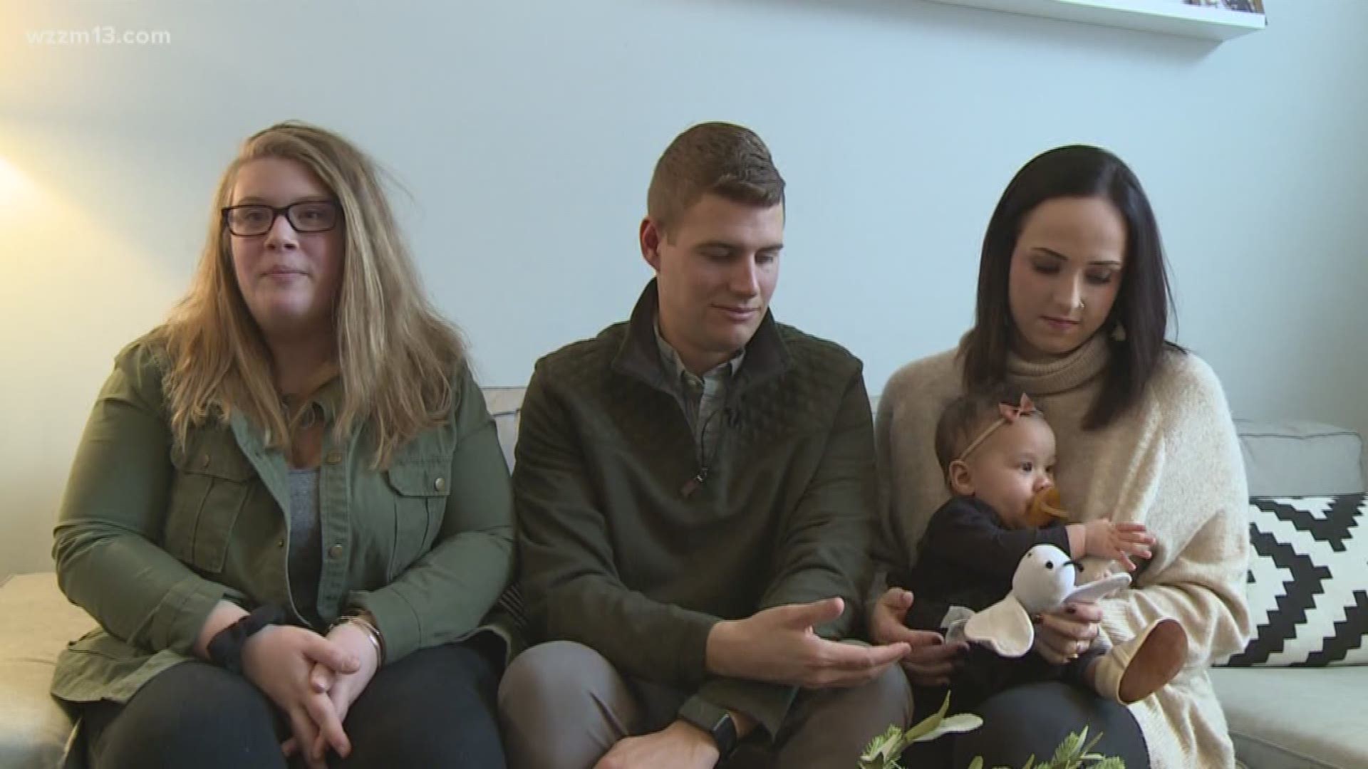 Family celebrates Christmas with newly adopted baby