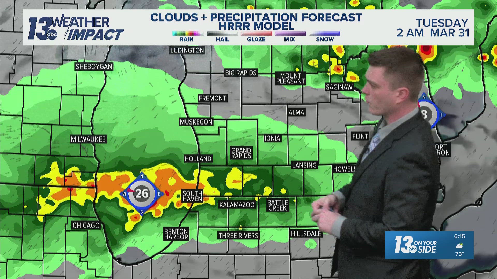 13 ON YOUR SIDE Forecast: Periodic Thunderstorms Tuesday, Potentially ...
