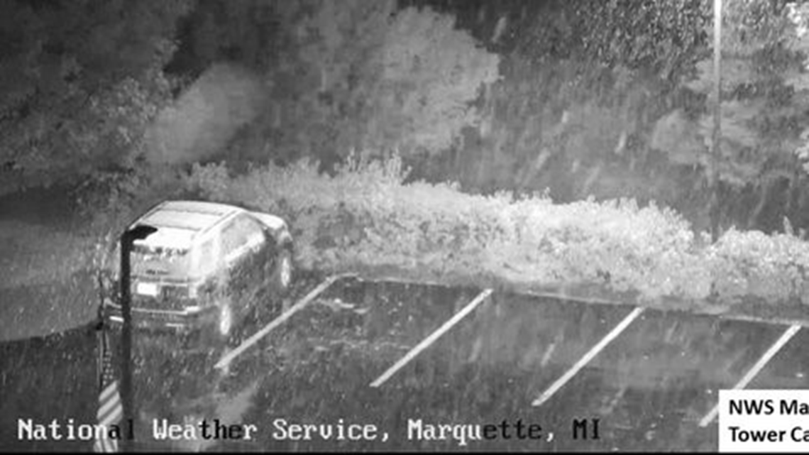 It's snowing in Michigan's Upper Peninsula because of course