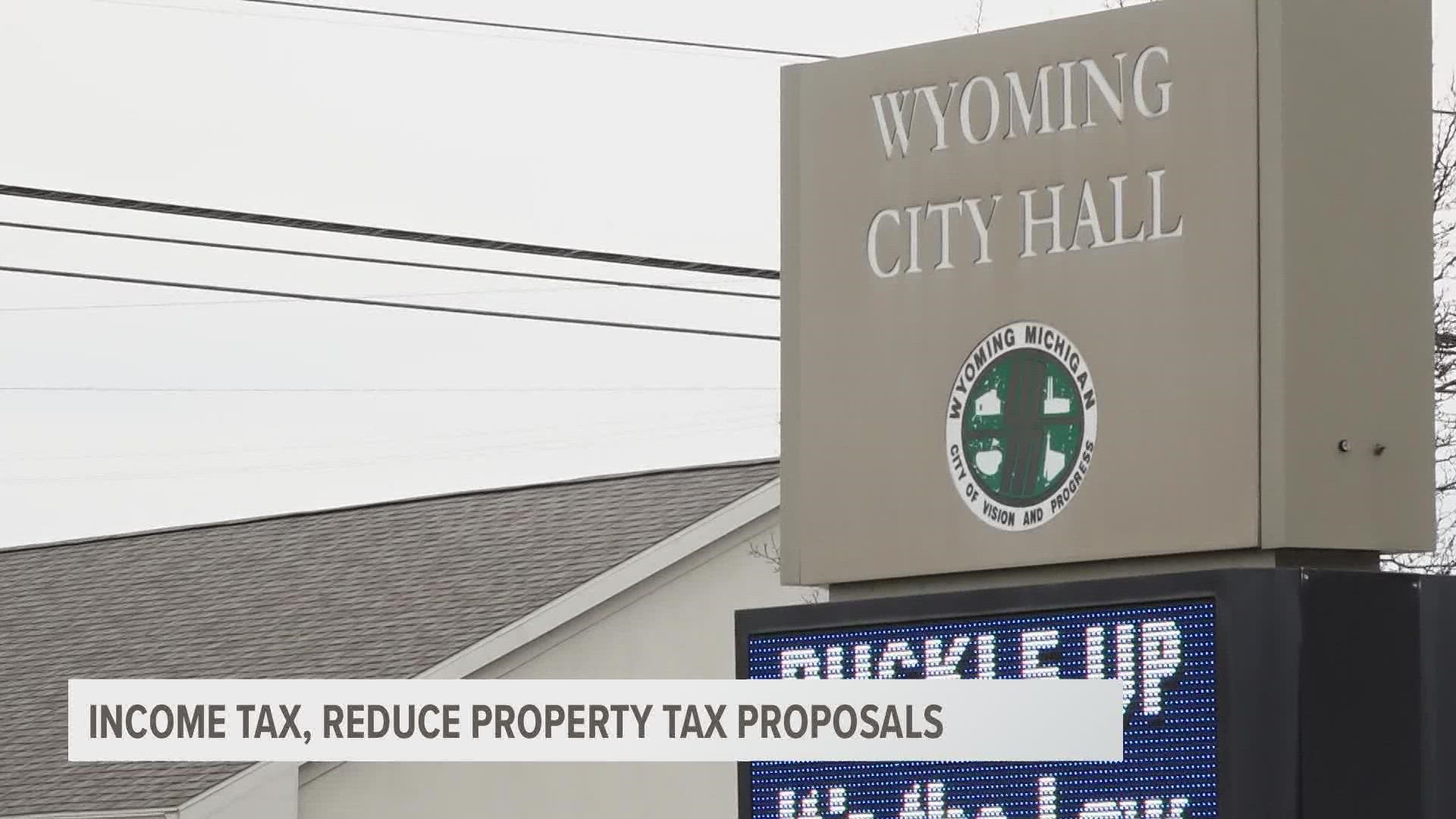 One proposal reduces the property tax millage by roughly 60% over two years. That creates a gap in funding, so the city is looking to levy income tax.