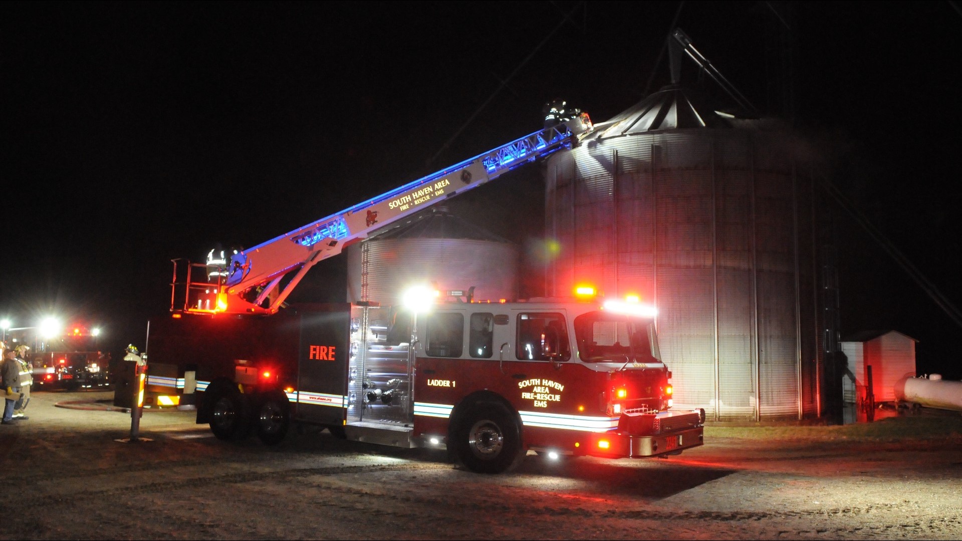 Crews cut through corn silo to put out 'stubborn' fire in Bangor